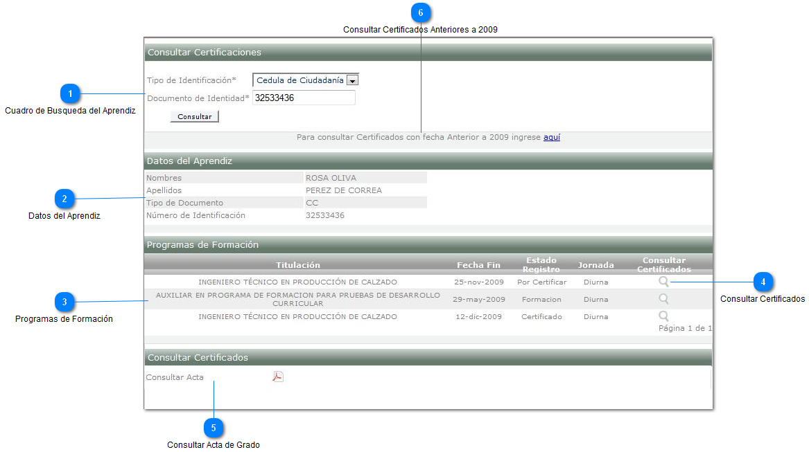 Consultar Acta de Grado