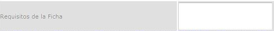 Requisitos de la Ficha