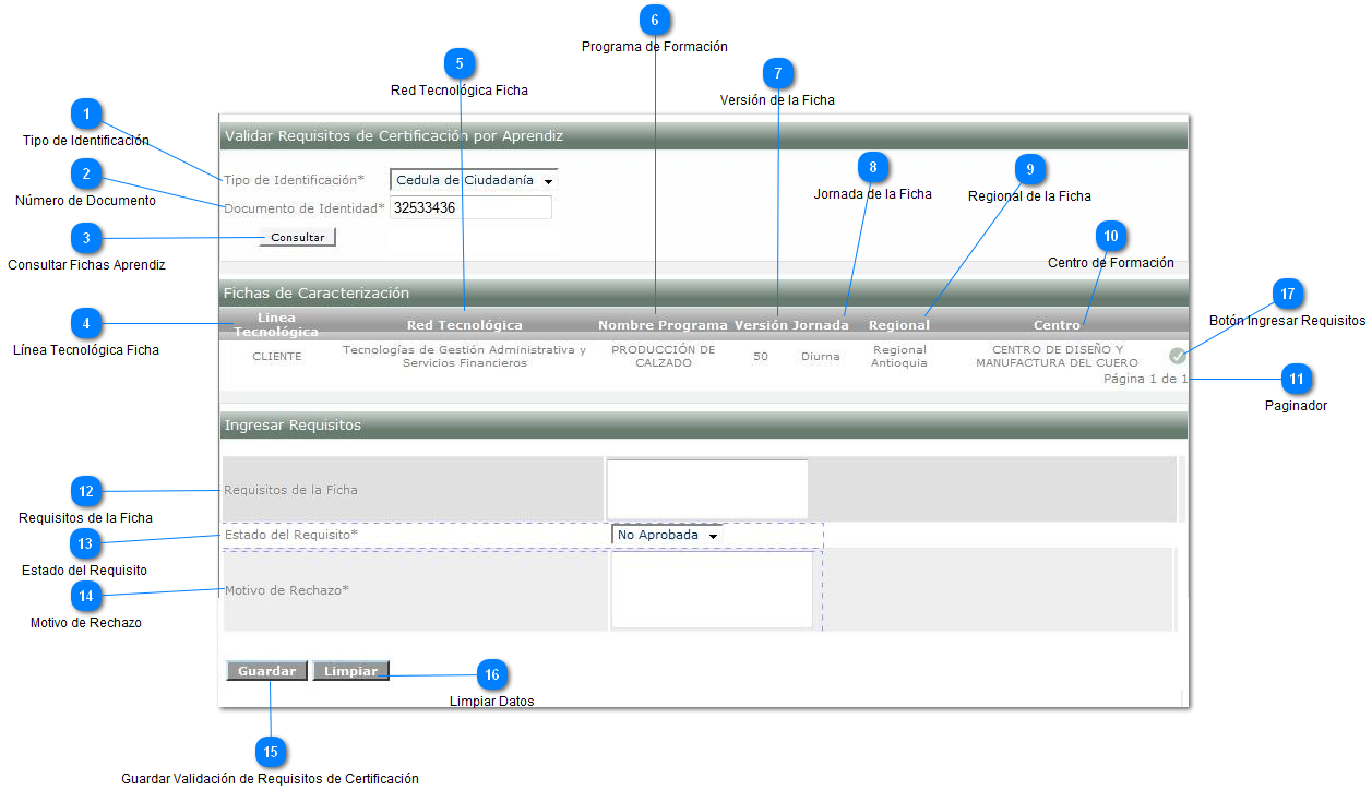 Validar Requisitos de Certificación