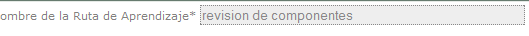 Nombre ruta de aprendizaje