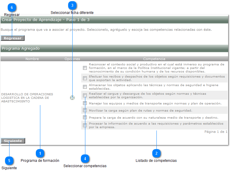 Seleccionar Competencias