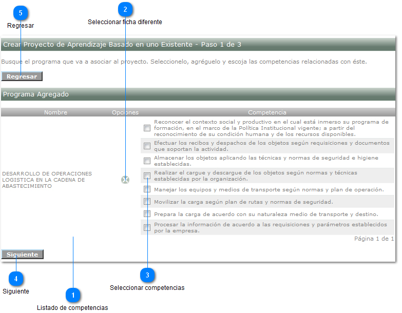 Seleccionar Competencias