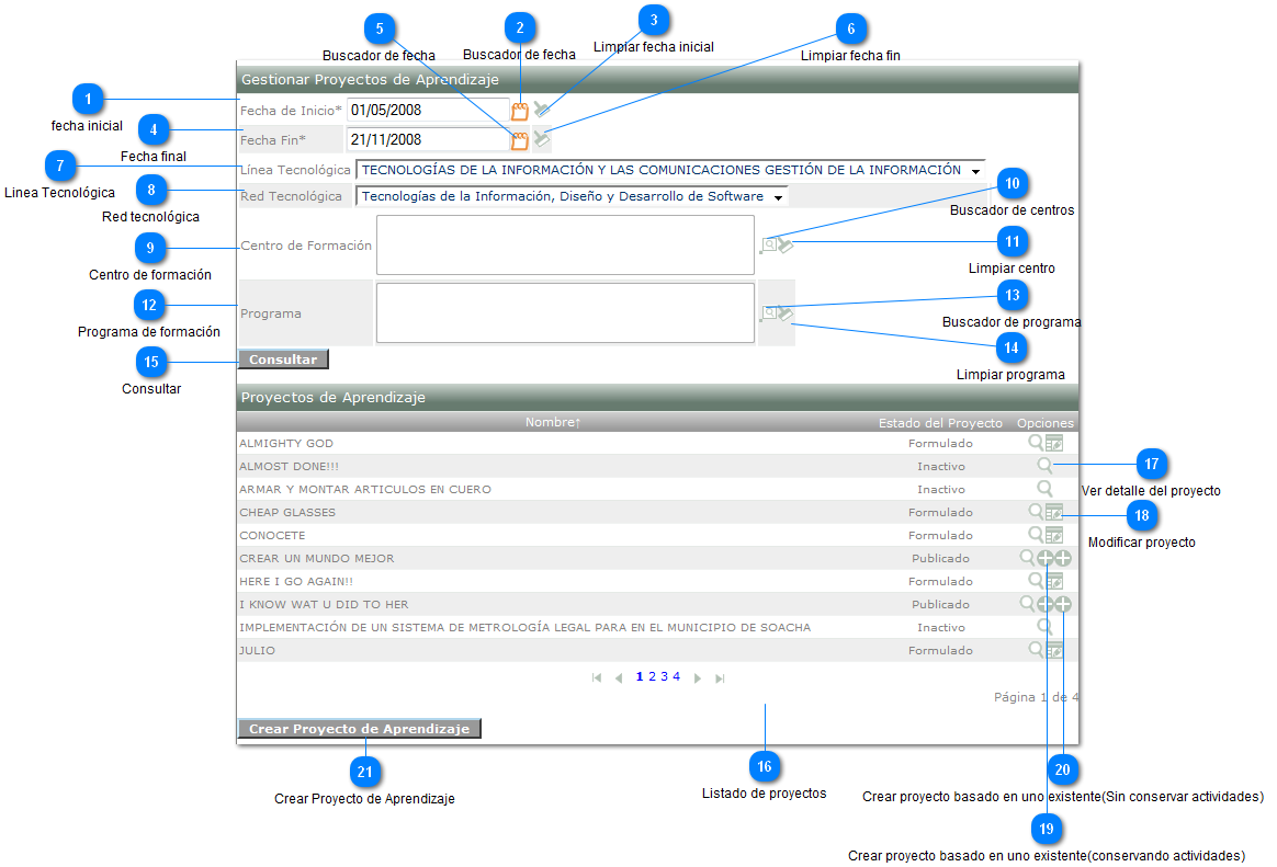 Gestionar Proyectos de Aprendizaje