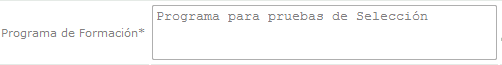 Programa de formación