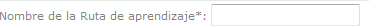 Nombre ruta de aprendizaje