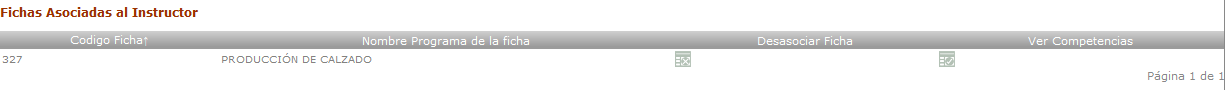 Fichas Asociadas al Instructor