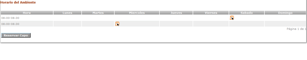 Horario del Ambiente