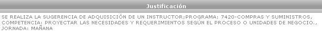 Justificación