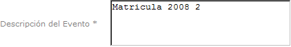 Descripción del Evento