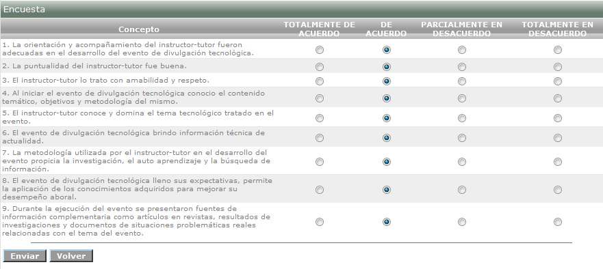 Formulario de evaluación