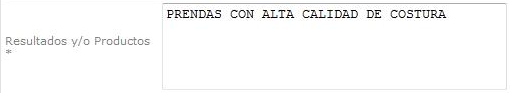 Resultados y/o Producctos