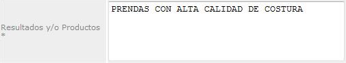 Resultados y/o Productos