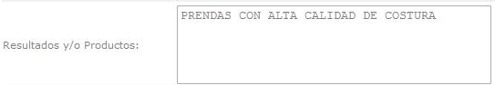 Resultados y/o Productos