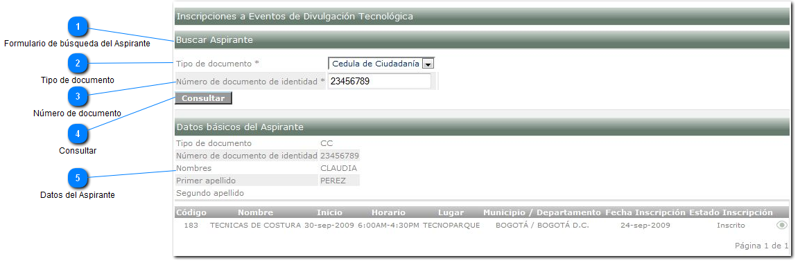 Seleccionar Aspirante