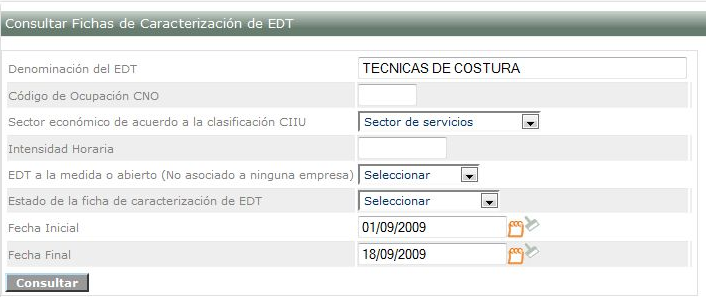 Consultar Fichas de Caracterización