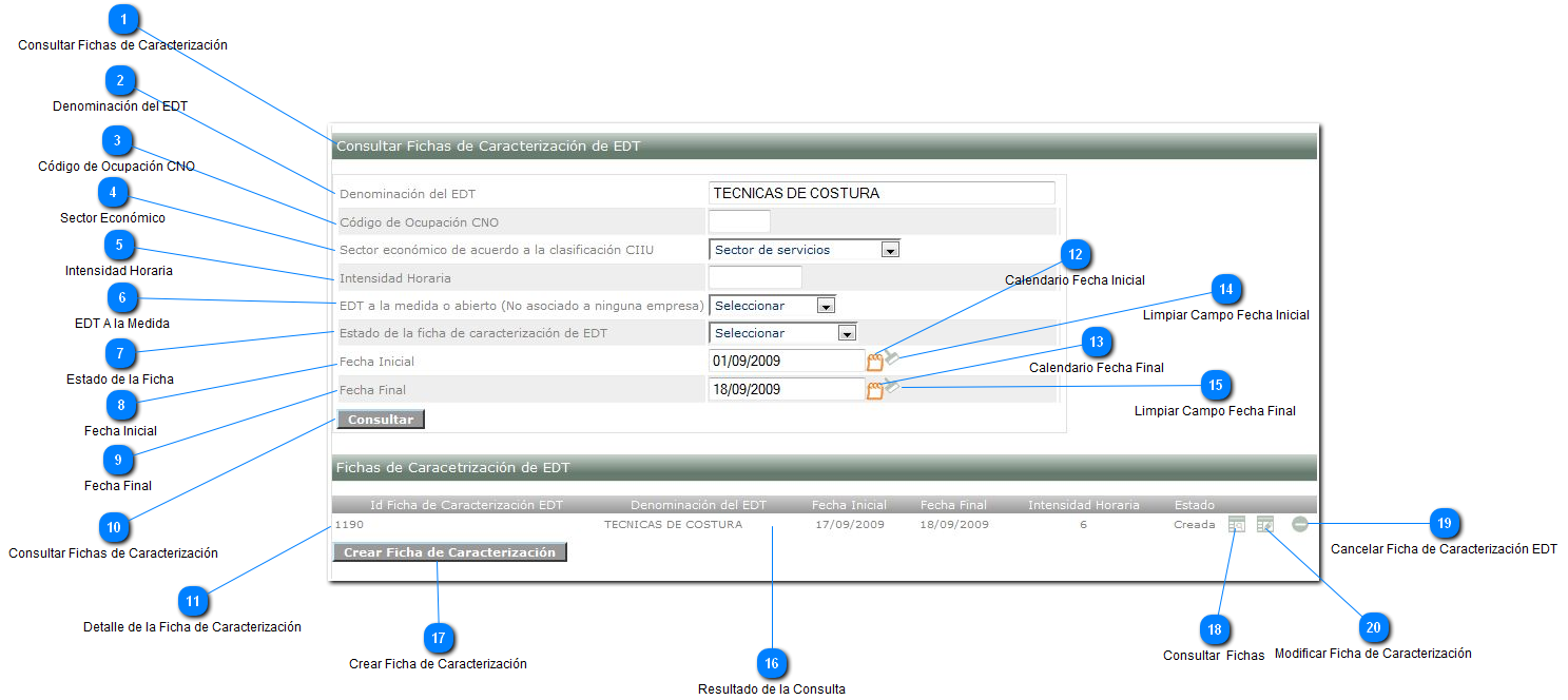 Consultar Fichas de Caracterización EDT