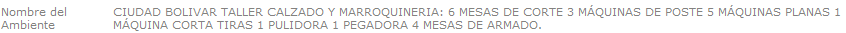 Nombre del Ambiente