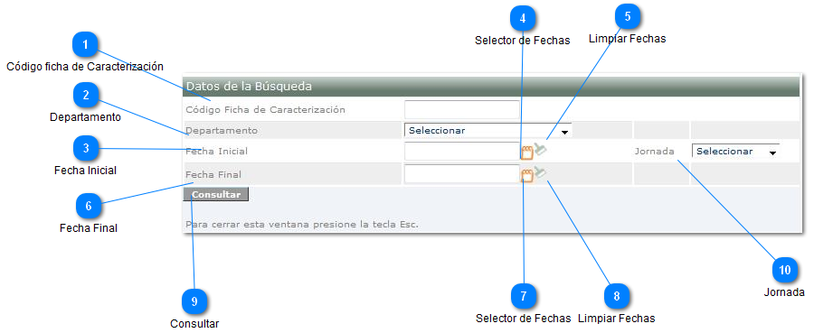 Datos de la Búsqueda
