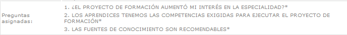 Preguntas asignadas