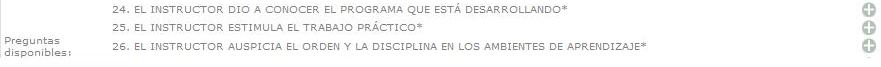 Preguntas disponibles