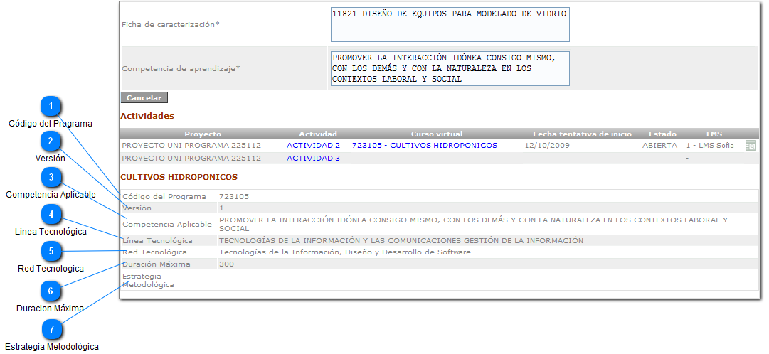 Consulta de curso virtual