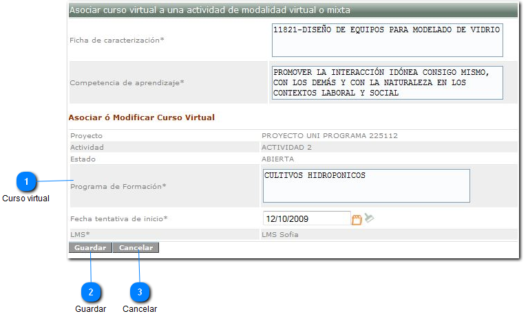Modificación de curso virtual