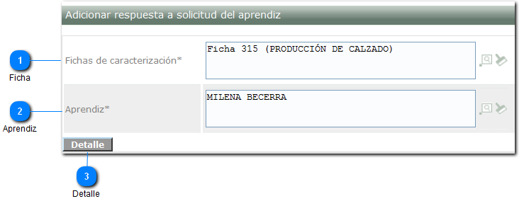 Búsqueda de solicitudes del aprendiz