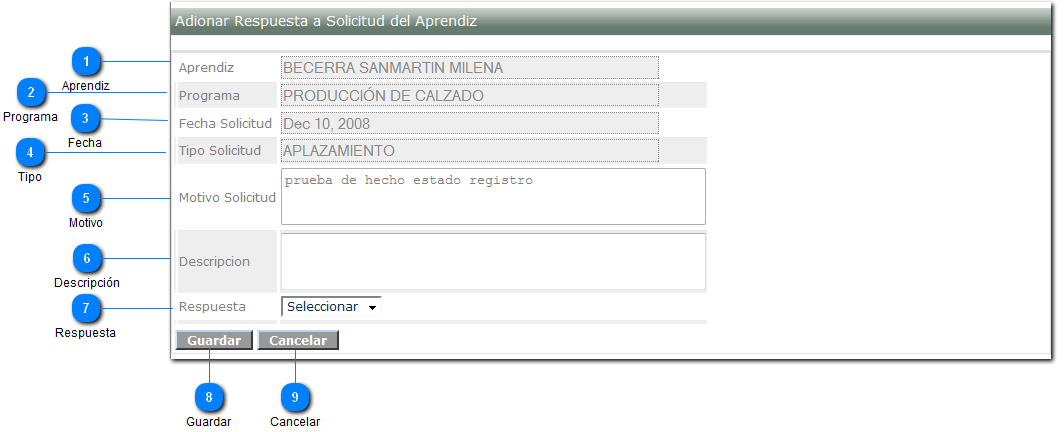 Solicitud de Aplazamiento