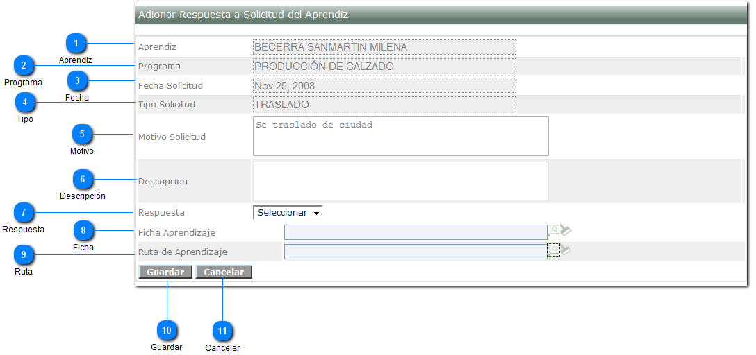 Solicitud de Traslado