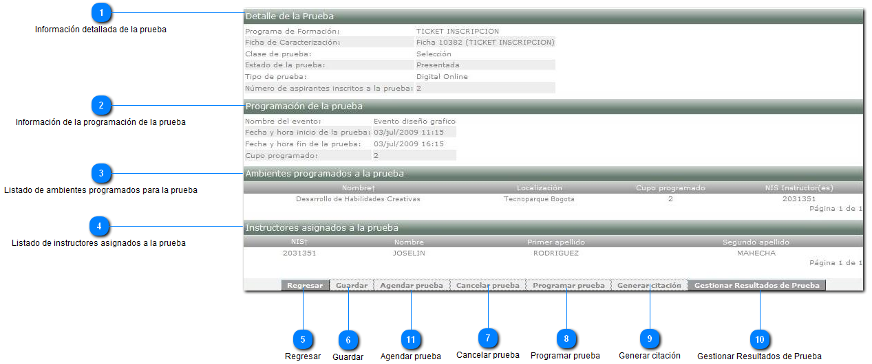 Consultar Prueba Presentada 