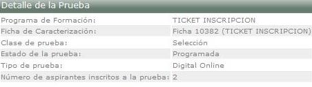 Detalles de la Prueba