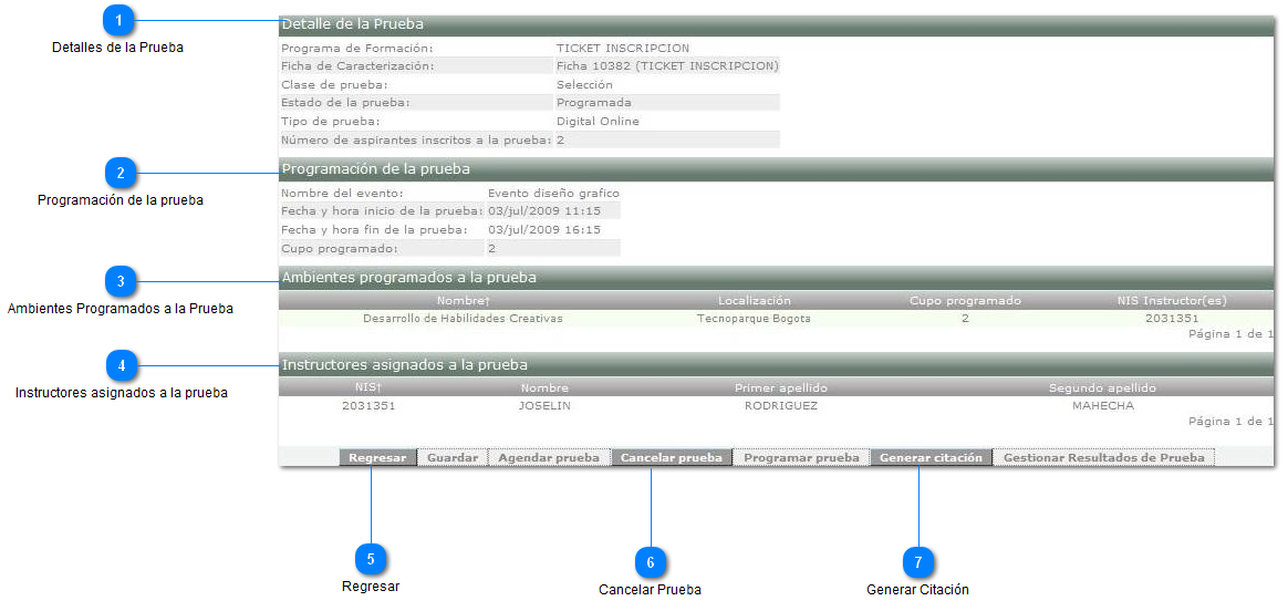 Consultar Prueba Programada