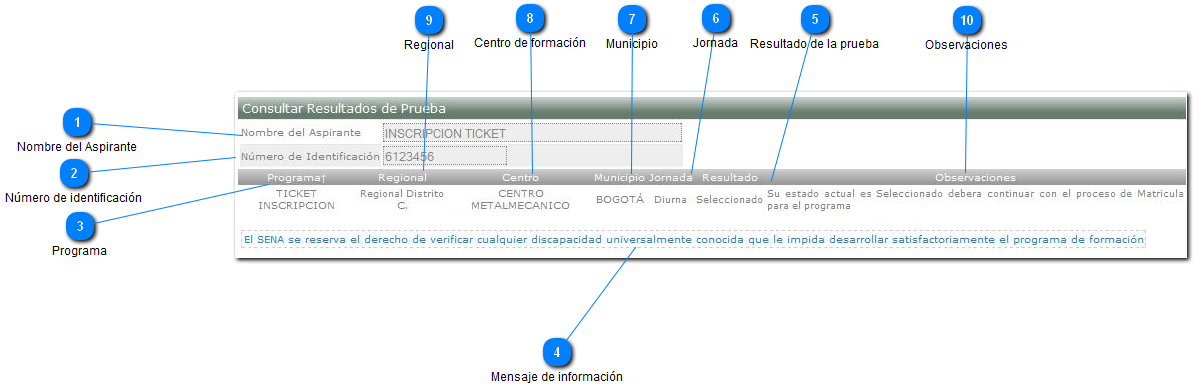 Consultar Resultados de Prueba