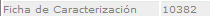 Ficha de caracterización