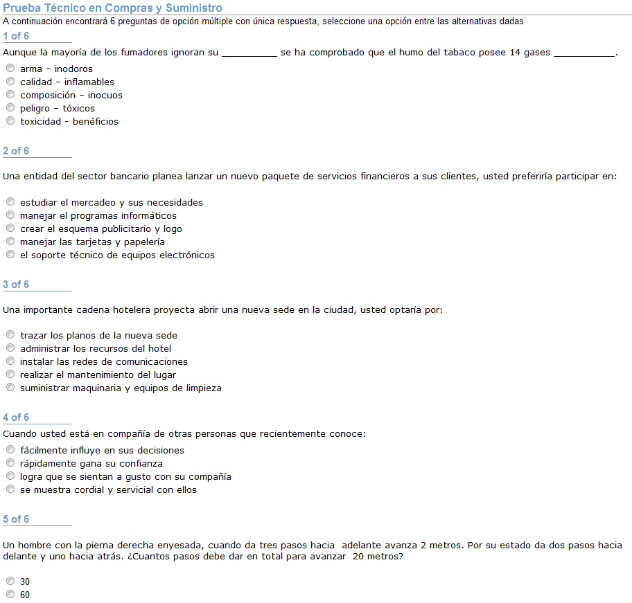 Prueba base de QuestionMark