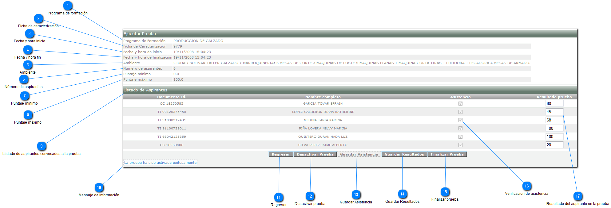 Activar Prueba Manual
