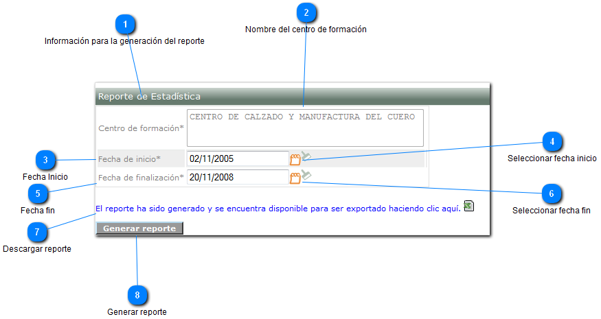 Generar Reporte Estadistica Coordinador Centro