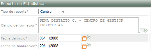 Información para la generación del reporte