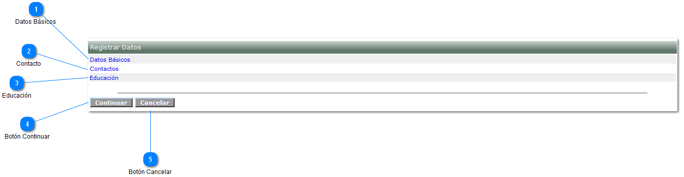 Registrar Datos del Aspirante