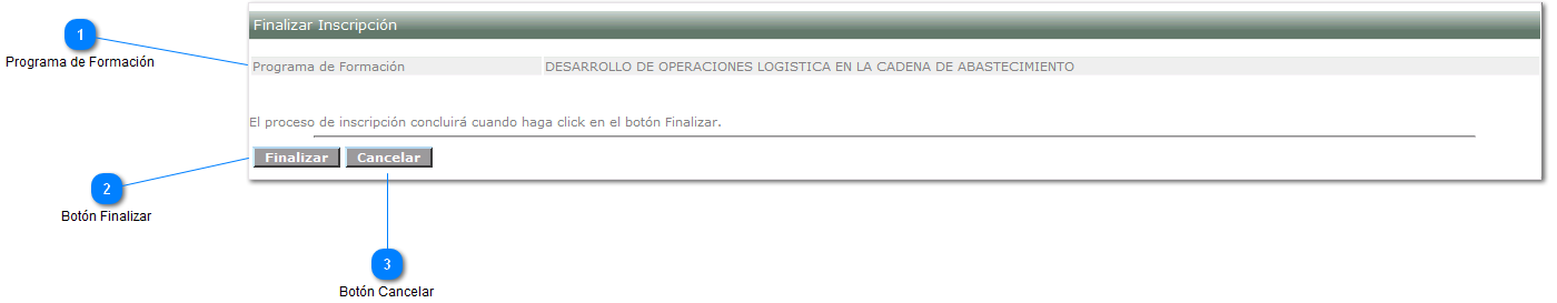 Finalizar Inscripción