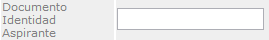 Documento de Identidad del Aspirante