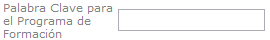 Palabra Clave del Programa de Formación