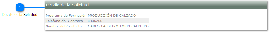 Detalle de la Solicitud
