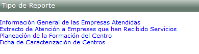 Tipos de Reporte