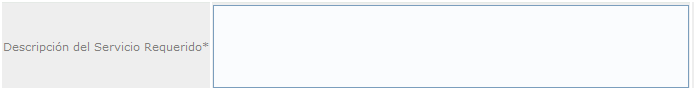 Descripción del Servicio Requerido